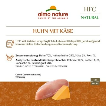 Almo Nature HFC Natural Huhn Und Käse 48x70 G 2 Almo Nature HFC Natural Huhn Und Käse 48x70 G – Bild 2