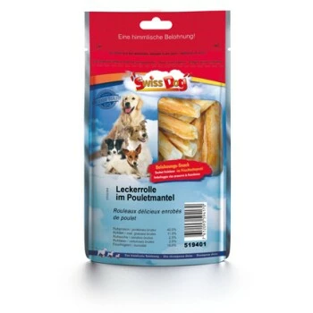SwissDog Leckerrolle Im Pouletmantel 300g 1 SwissDog Leckerrolle Im Pouletmantel 300g